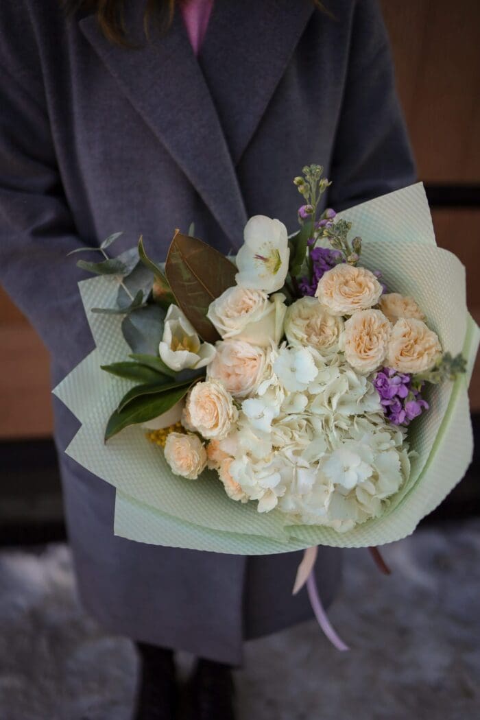 Букет в жовто зелених тонах S - Зображення 3