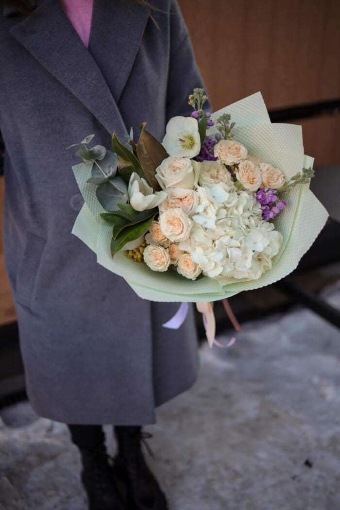 Букет в жовто зелених тонах S - Зображення 2