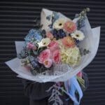 Букет в рожевих тонах М