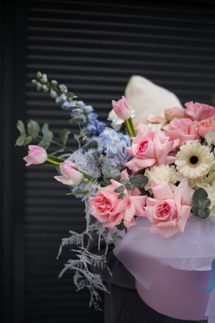 IMG_7992 Коробка з квітами в рожевих тонах L - Зображення 2