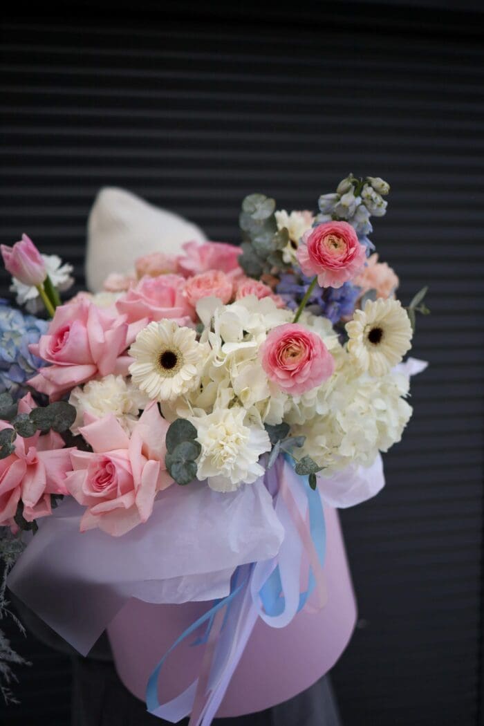 IMG_7994 Коробка з квітами в рожевих тонах L - Зображення 7