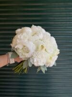 Весільний букет з півоній