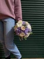 Весільний букет з гортензією та брунією