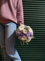 Весільний букет з гортензією та брунією