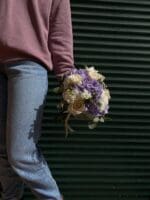 Весільний букет з гортензією та брунією