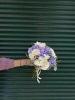 Весільний букет з гортензією та брунією