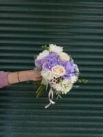 Весільний букет з гортензією та брунією