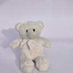 М'яка іграшка "Ведмедик з бантом" білий