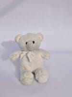 М'яка іграшка "Ведмедик з бантом" білий