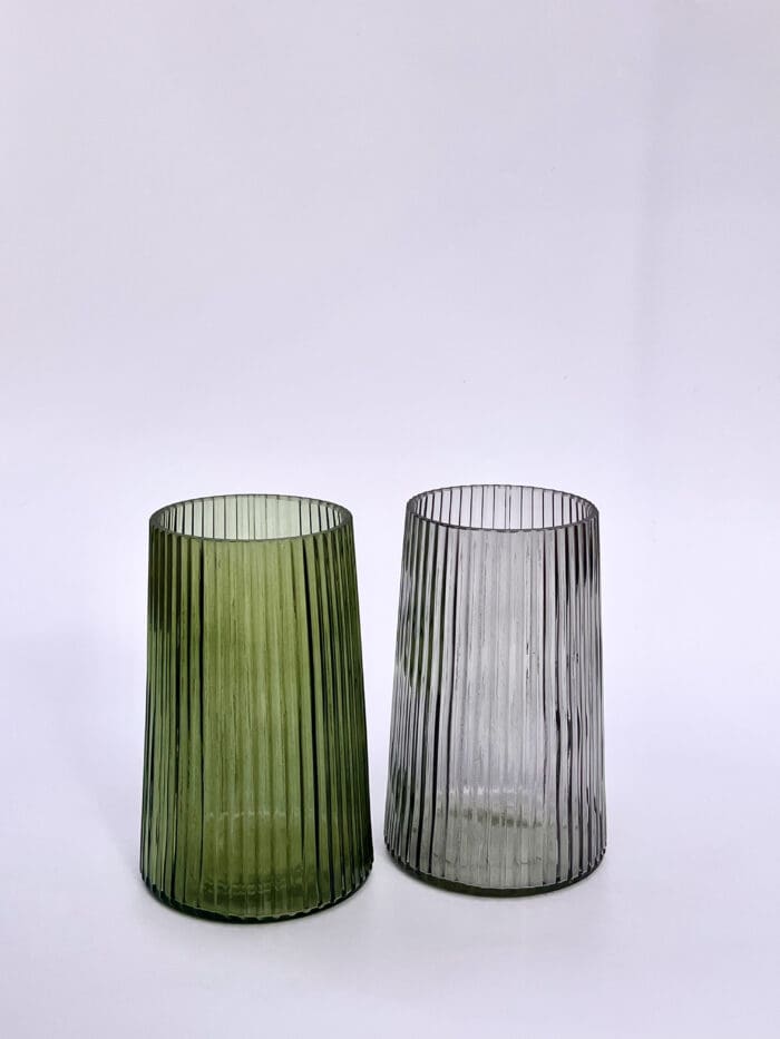 IMG_6194.HEIC Ваза скляна ROY зелена/сіра
