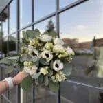 Весільний букет з діантусом та анемонами