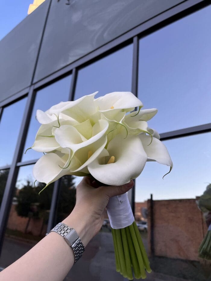 Весільний монобукет з зантадескій