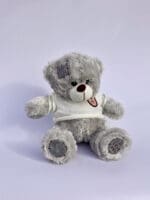 Cірий ведмедик у білому светрі "I love you"