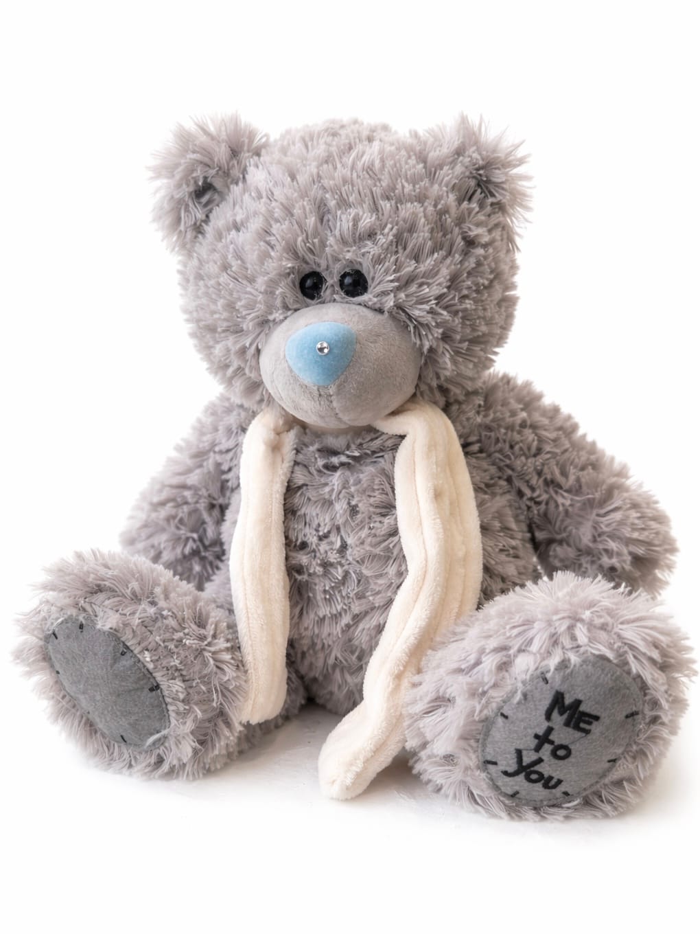 IMG_0587 Пухнастий ведмедик з молочним шарфом - Зображення 1